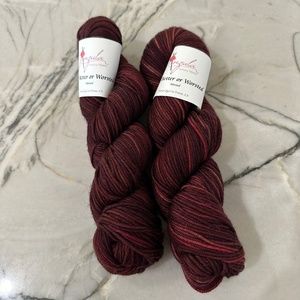 Limited Edition NEW ANZULA For Better or Worsted FIRE colorway (2 skeins)